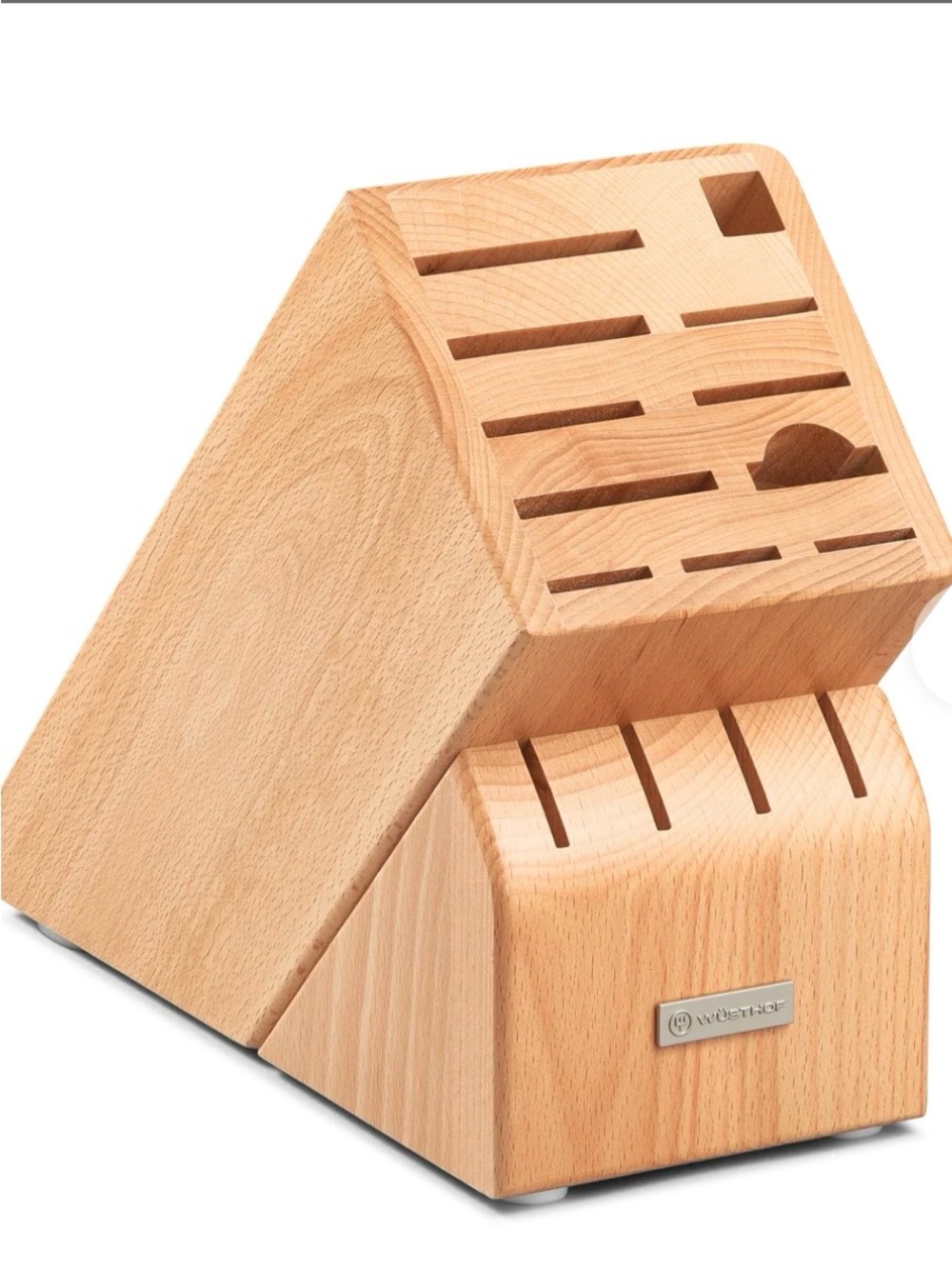 BNWT Wusthof 15 Slot Knife Block, Beechwood, Sealed in Wrapper